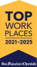 award logo for Top Workplace 2021-2025